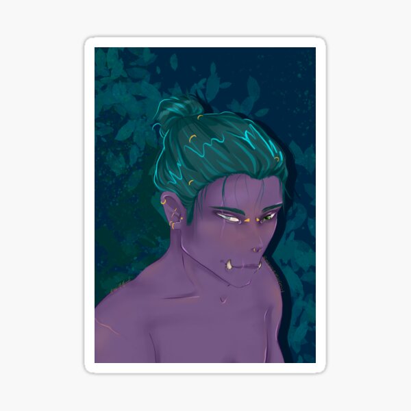 Half-orc print Sticker