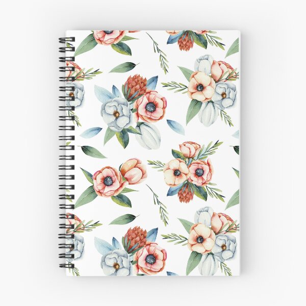 Item preview, Isabella Florals Pink, Peach, Blue Pattern designed and sold by SageStoneCo.