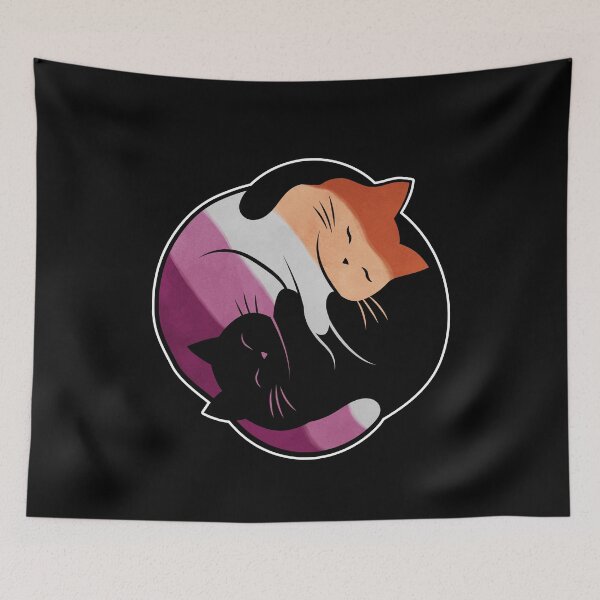 Item preview, Lesbian Yin Yang Cat designed and sold by Clara Hollins.
