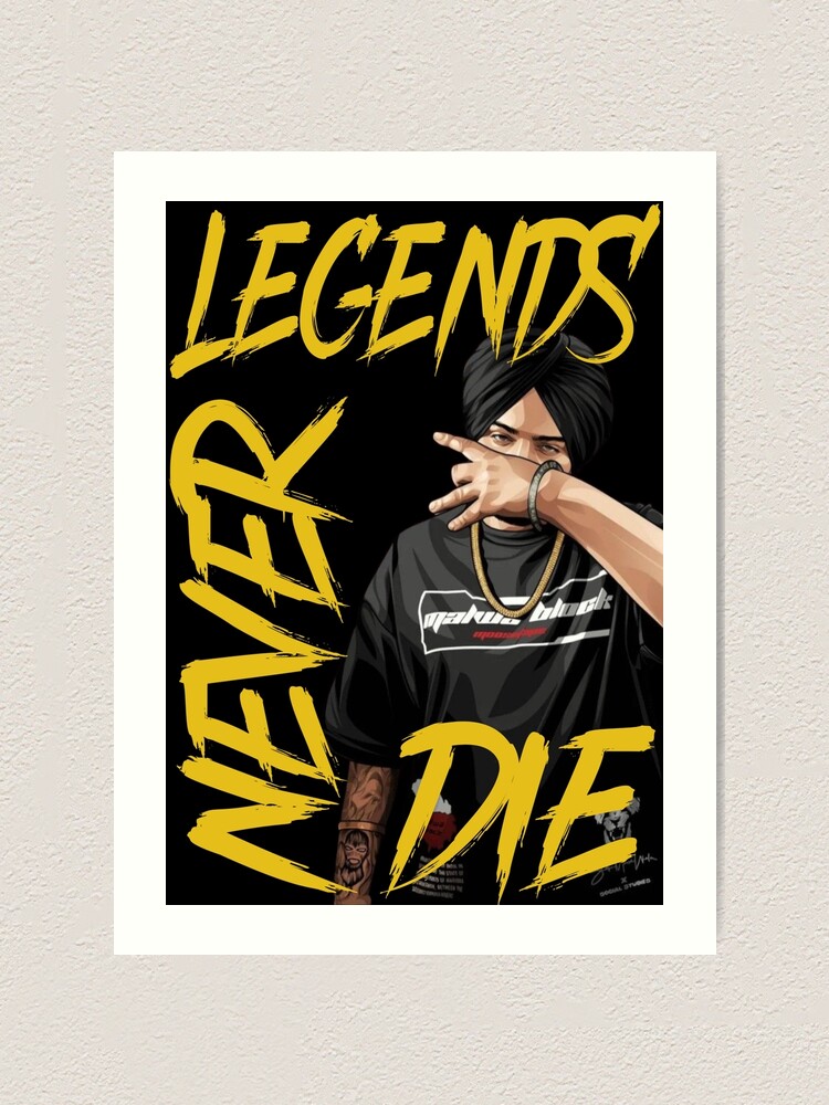 Legends never die sidhu moose wala  Art Print for Sale by Desi Merch