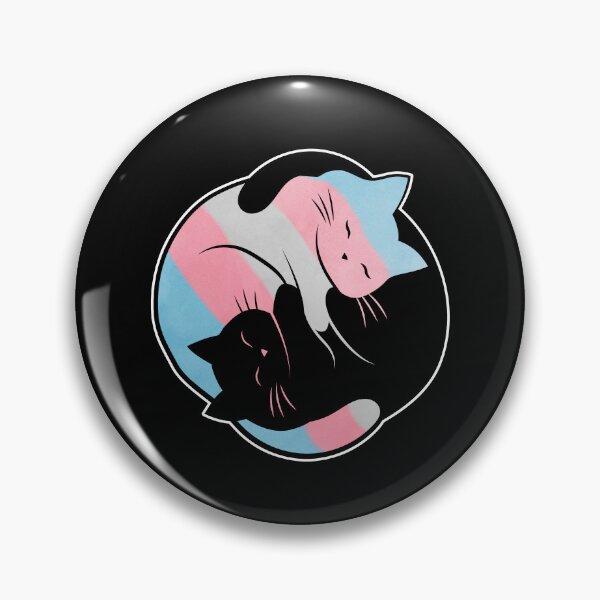 Item preview, Transgender Yin Yang Cat designed and sold by Clara Hollins.