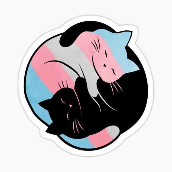 Artikel-Vorschau von Transgender-Yin-Yang-Katze, designt und verkauft von Clara Hollins.