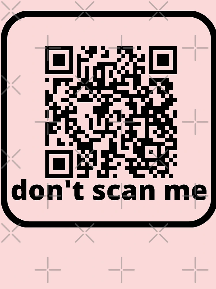 Funny Rick Roll Meme QR Code Do Not Scan Design Kids T-Shirt