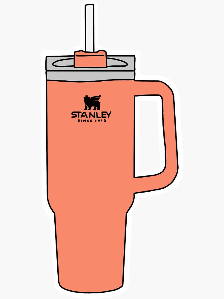 Stanley Quencher Flowstate Tumbler Sticker (black) Sticker for Sale by  karepear7