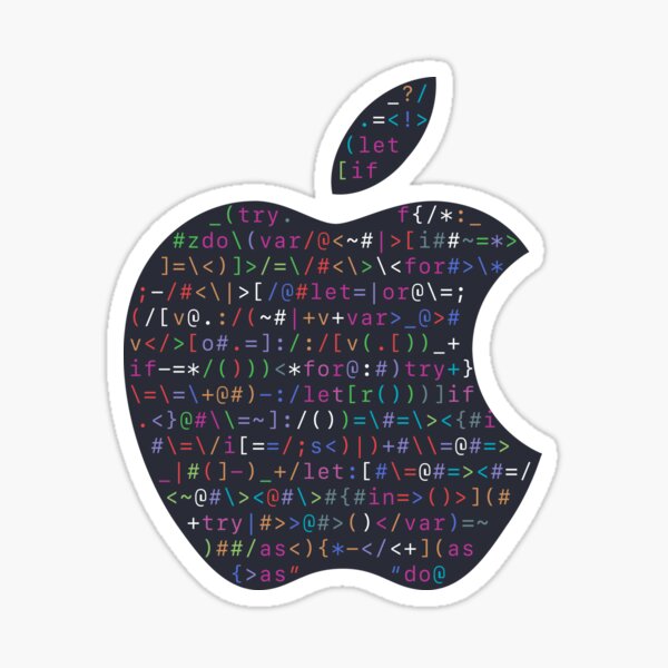 WWDC 2016 ASCII Logo (Dark Version, Large Font Size) Sticker