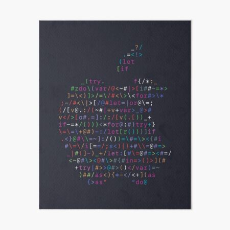 WWDC 2016 ASCII Logo (Dark Version, Large Font Size) Art Board Print