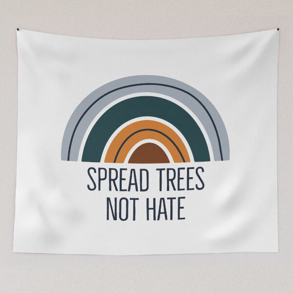 Item preview, Environment Advocacy Stickers - Spread Trees Not Hate! Designs for activists and nature lovers designed and sold by IndranyxDesigns.