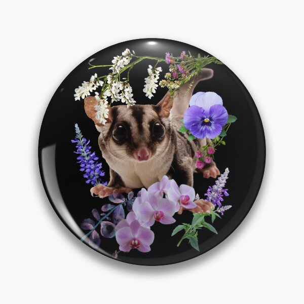 Item preview, Cute Sugar Glider With Pretty Colorful Flowers Design designed and sold by EarthArtDesigns.