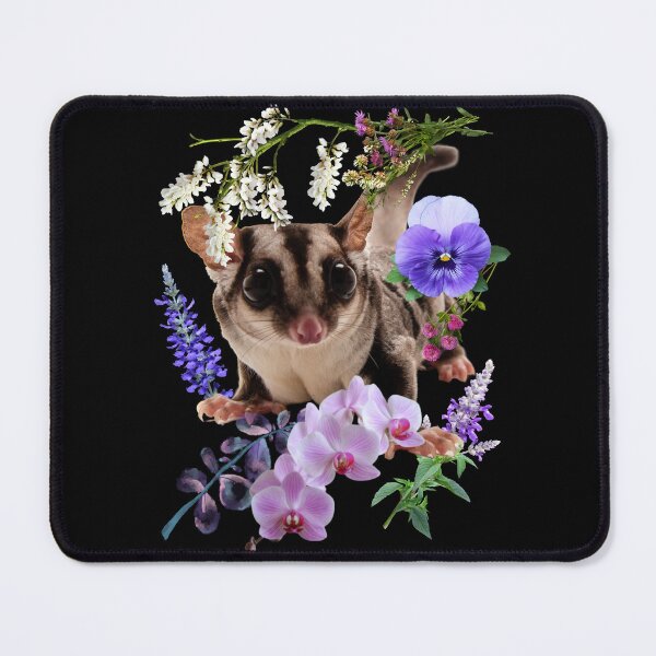 Item preview, Cute Sugar Glider With Pretty Colorful Flowers Design designed and sold by EarthArtDesigns.