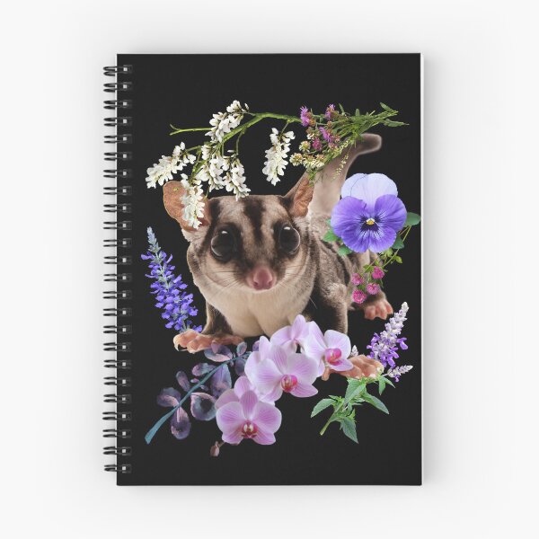 Item preview, Cute Sugar Glider With Pretty Colorful Flowers Design designed and sold by EarthArtDesigns.
