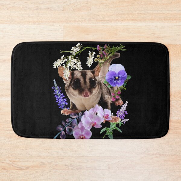 Item preview, Cute Sugar Glider With Pretty Colorful Flowers Design designed and sold by EarthArtDesigns.