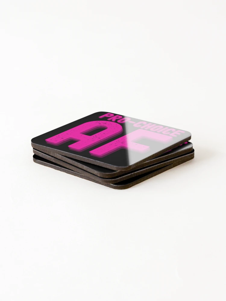 Thumbnail 4 of 5, Coasters (Set of 4), Pro Choice AF - Pro Choice AF Reproductive Rights - Human Fundamental Rights designed and sold by Sun Sand & Sea Art.
