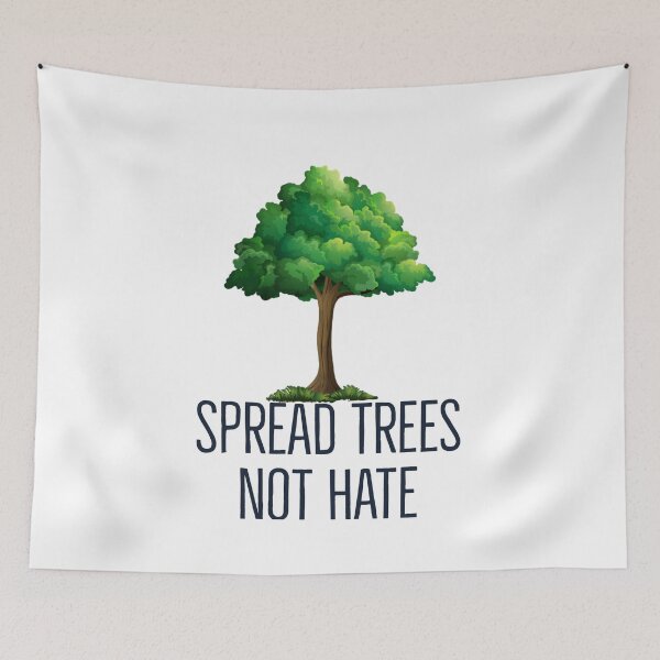 Item preview, Environment Advocacy Stickers - Spread Trees Not Hate! Designs for activists and nature lovers designed and sold by IndranyxDesigns.