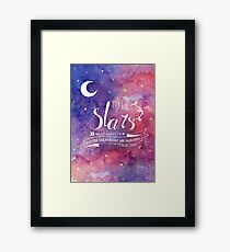 Zu den Sternen ACOMAF-Zitat Gerahmtes Wandbild