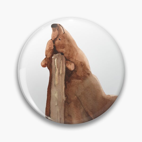 Item preview, A grizzly bear rubbing back designed and sold by Kaoryn Chan.