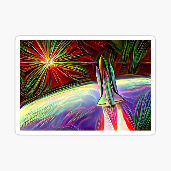Item preview, Rocketship sticker designed and sold by Laree  Jones.