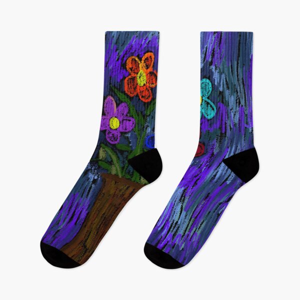 Item preview, Flowers Bouquet Fleur Fleurs Botanical Plants Oil Pastel Colorful Leaves Floral Flower designed and sold by hopecope.