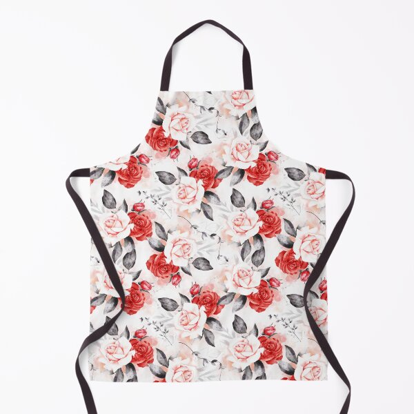 Item preview, Polly Florals Pink and Red Pattern designed and sold by SageStoneCo.