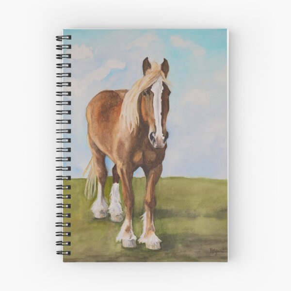Item preview, Acuarela de caballo de tiro llamado "Oliver" designed and sold by JuniperMT.