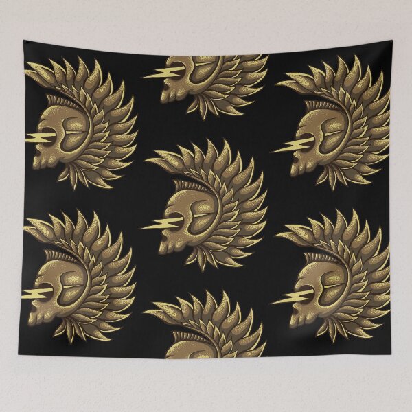Item preview, Gold Spartan skull designed and sold by Disturbed-Mind.