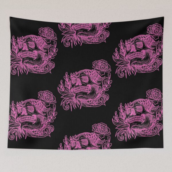 Item preview, Pink skull and Roses  designed and sold by Disturbed-Mind.