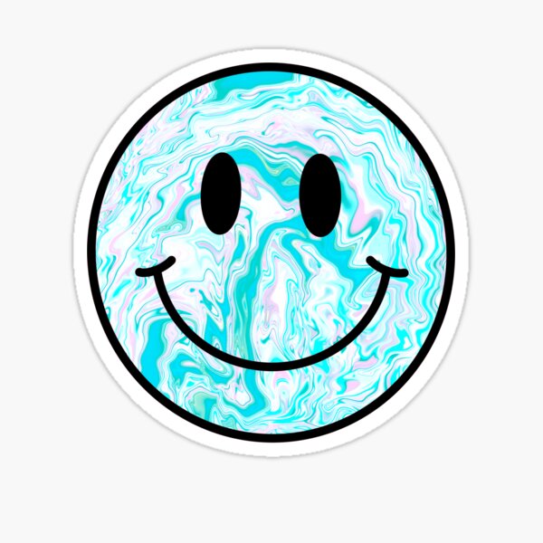 Holographic Smiley Face Sticker For Sale By Emalee6302 Redbubble