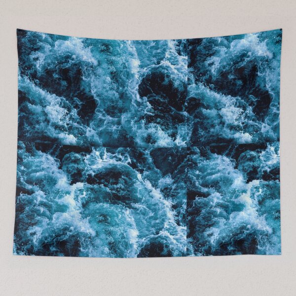 Item preview, dark stormy ocean pattern, Dark Blue Ocean designed and sold by sama-stylish.
