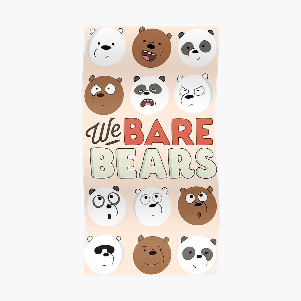"We Bare Bears" Poster by DalyRincon | Redbubble