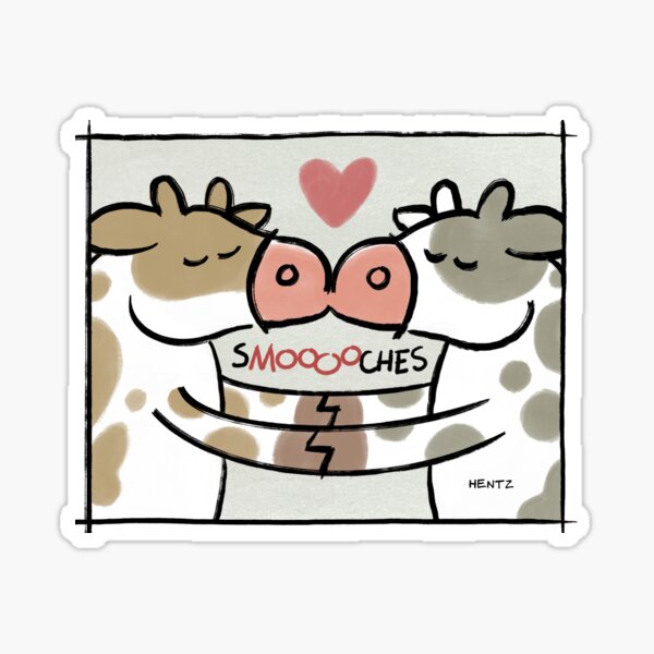 Vista previa del artículo con la obra «besos», diseñado y vendido por JohnnyDraws1.