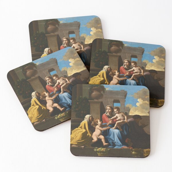 Item preview, The Holy Family on the Steps | Follower of Nicolas Poussin | 1648 Renaissance Gospel Biblical Art designed and sold by CJET.