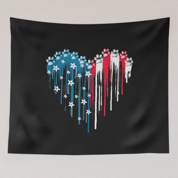 Item preview, American Dog USA Flag Distressed Red White Blue 4th Of July T Shirt designed and sold by Francois-Lemann.