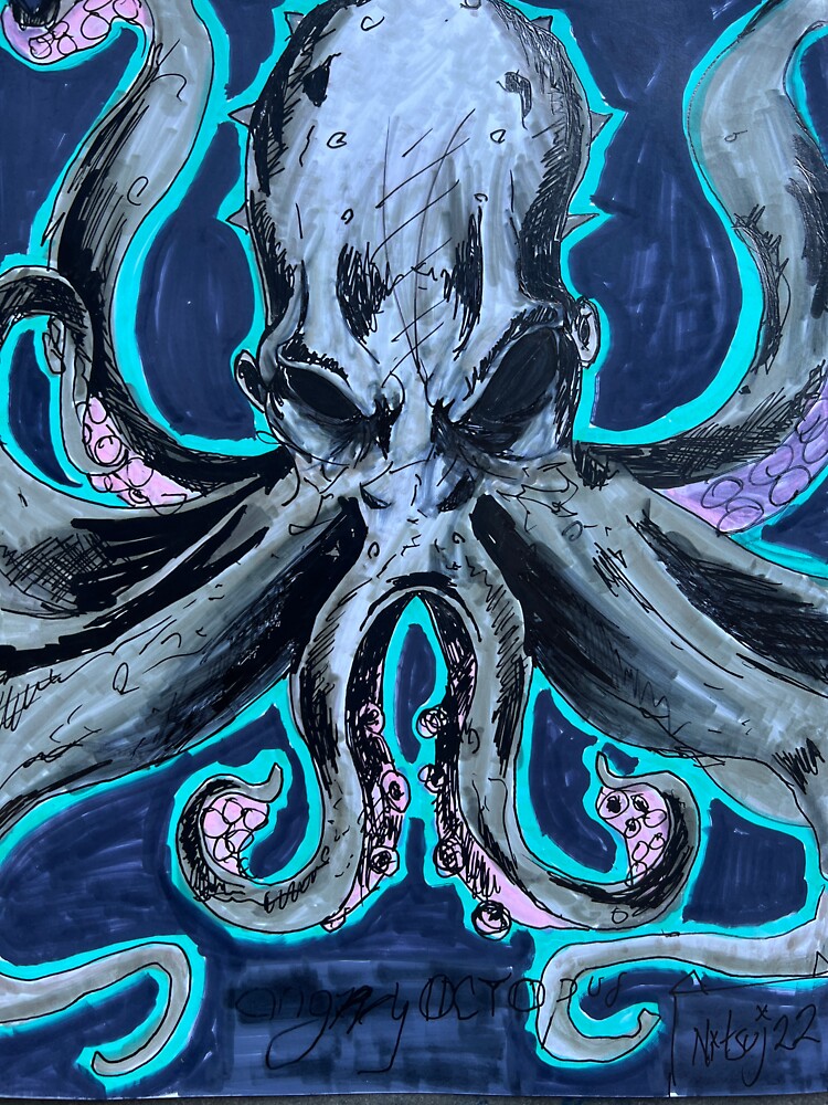 Angry Octopus Sticker For Sale By Nitsujc80 Redbubble 1867