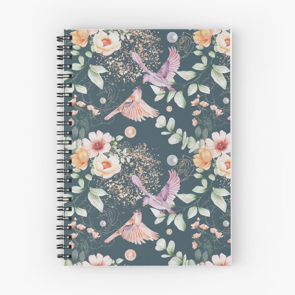 Item preview, Flower with Birds and Pearls Pattern Teal designed and sold by SageStoneCo.