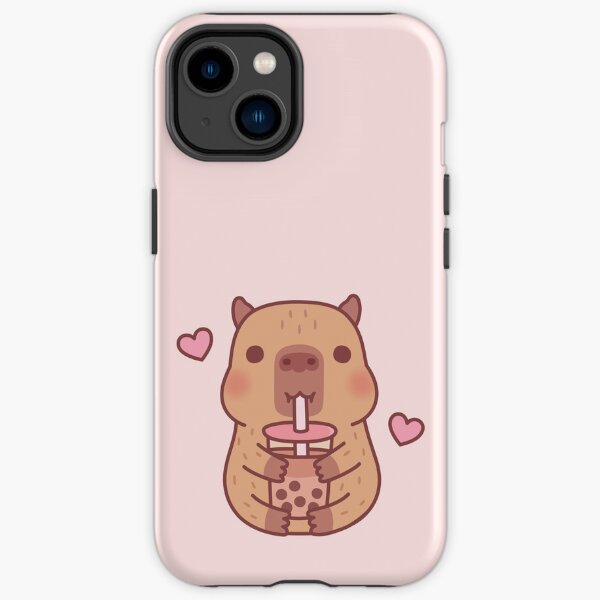 Der süße kleine Capybara liebt Bubble Tea iPhone Robuste Hülle