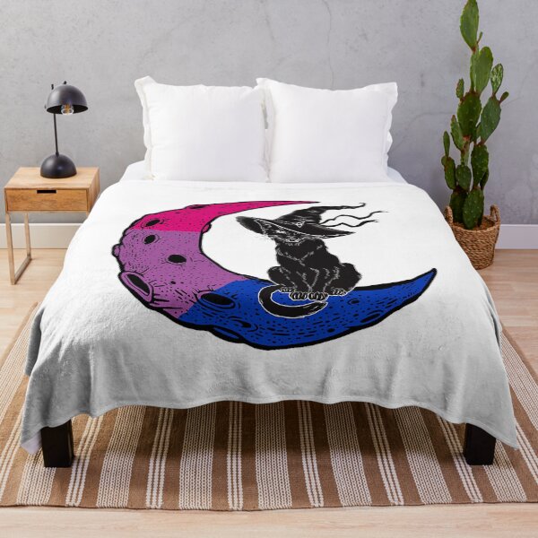 Item preview, Bisexual Moon Space Cat Witch Pride Halloween designed and sold by MalloWilli.