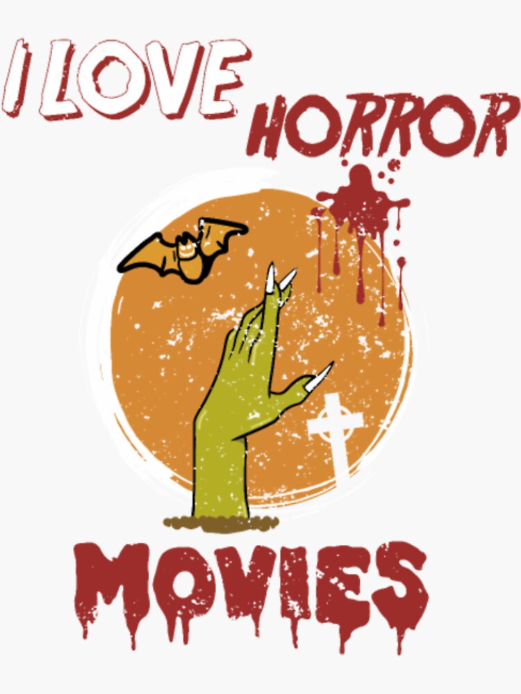 "Horror movie I love horror halloween" Sticker for Sale by DusneBasta ...