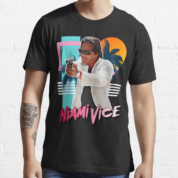 "Miami Vice Retro Miami Vice 80s Sonny Crockett Tribute" Tshirt for