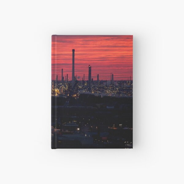 Rotterdam Harbour Skyline at Sunset, from Euromast Hardcover Journal