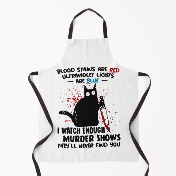 Item preview, Blood Stains Are Red Ultraviolet Lights Are Blue Cat designed and sold by MalloWilli.