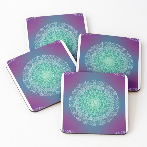 Item preview, Ornate mandaLa on blue gradient designed and sold by AddsAesthetics.