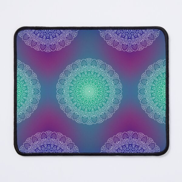 Item preview, Ornate mandaLa on blue gradient designed and sold by AddsAesthetics.