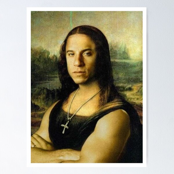 Aperçu de l'œuvre Vin Diesel Mona Lisa créée et vendue par Theodore R  Searcy.