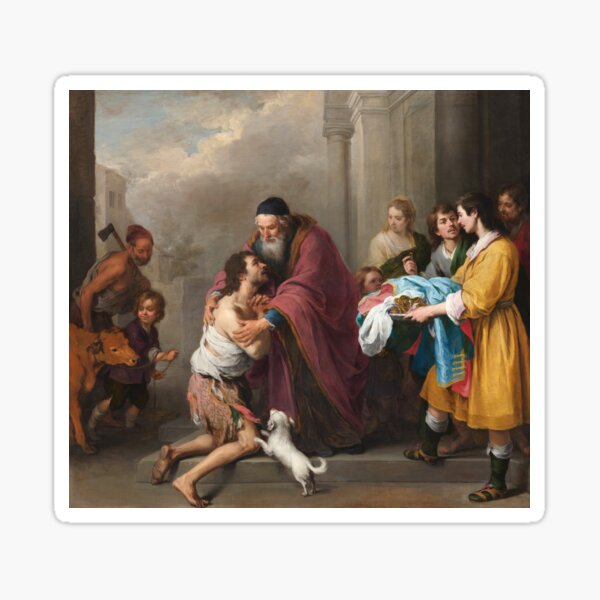 Item preview, The Return of the Prodigal Son | Bartolome Esteban Murillo | 1670 Renaissance Gospel Biblical Art designed and sold by CJET.