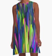 Colorful digital art splashing G256 A-Line Dress