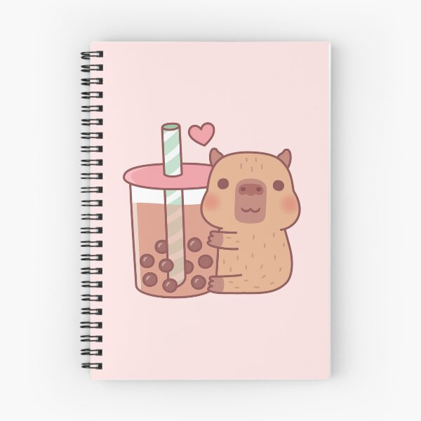 Item preview, Cute Little Capybara Hugs Bubble Tea designed and sold by rustydoodle.