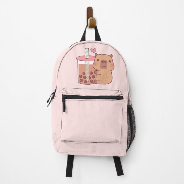 Item preview, Cute Little Capybara Hugs Bubble Tea designed and sold by rustydoodle.