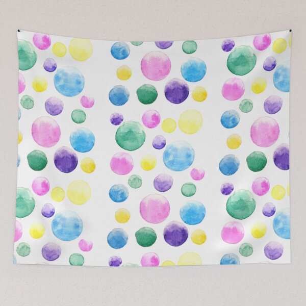 Item preview, colorful bubbles watercolors  designed and sold by ColorandColor.