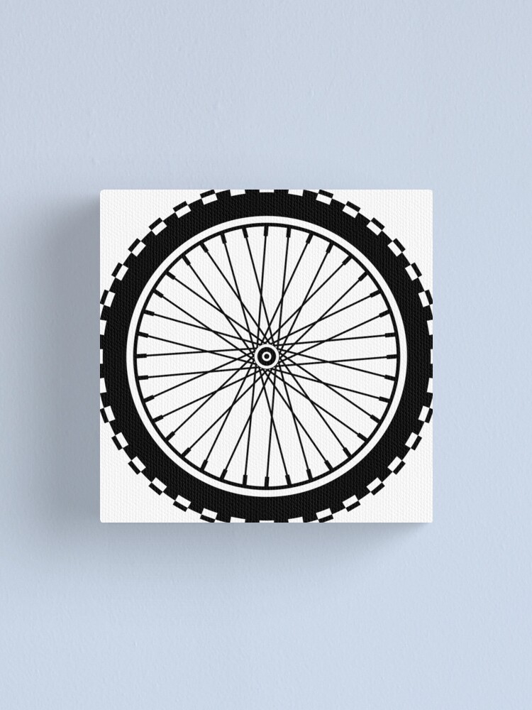 "Mountain Bike Wheel Black" Canvas Print by Artberry Redbubble