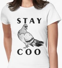 STAY COO Pigeon Women's Fitted T-Shirt