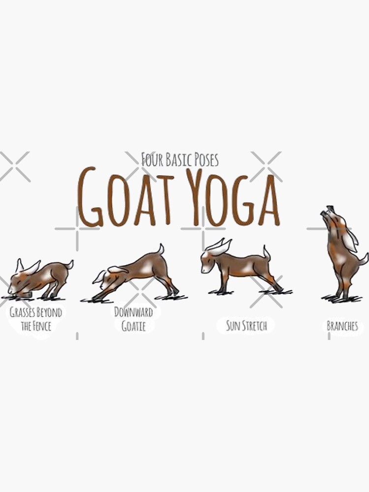 Fun Goat Yoga Stickers